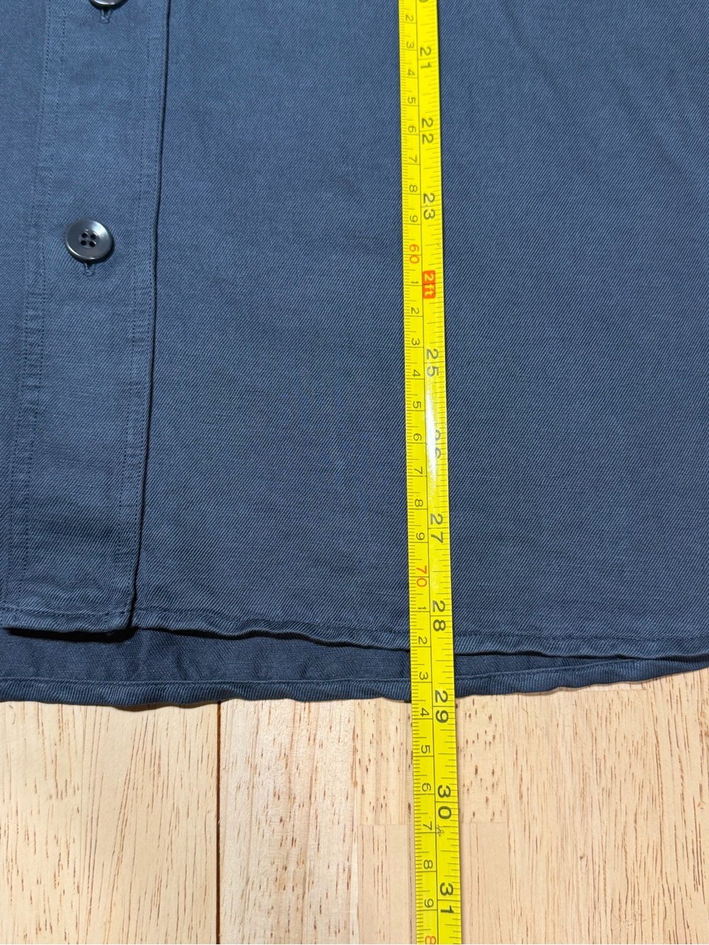 Tom Ford Military Shirt Mens 41 16 Blue Linen Cotton Button Down Luxury Large - Picture 10 of 15
